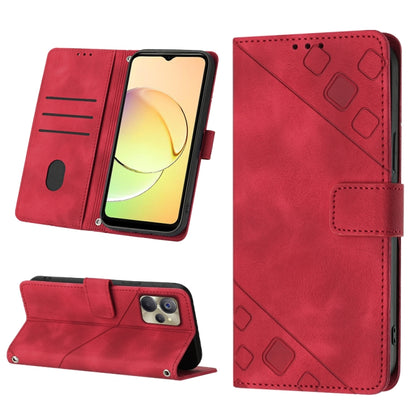 Skin-feel Embossed Leather Phone Case, For OPPO Reno6 5G, For OPPO A9 2020 / A5 2020 / A11X, For OPPO A16 / A54S, For OPPO A16K, For OPPO A57 5G 2022 / Realme V23 / Narzo 50 5G / A77 5G / K10 5G Global / A57 4G / V23i, For OPPO A57E 5G, For OPPO A58 5G...