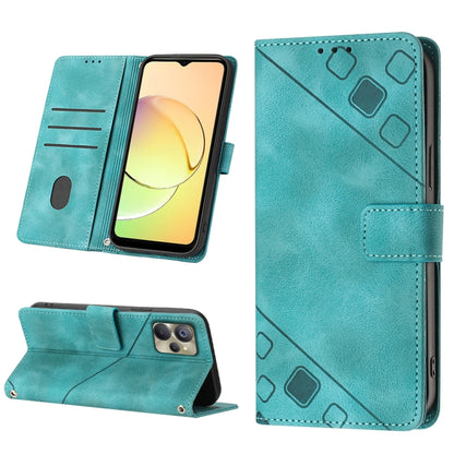 Skin-feel Embossed Leather Phone Case, For OPPO Reno6 5G, For OPPO A9 2020 / A5 2020 / A11X, For OPPO A16 / A54S, For OPPO A16K, For OPPO A57 5G 2022 / Realme V23 / Narzo 50 5G / A77 5G / K10 5G Global / A57 4G / V23i, For OPPO A57E 5G, For OPPO A58 5G...