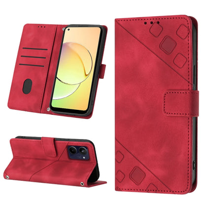 Skin-feel Embossed Leather Phone Case, For OPPO Reno6 5G, For OPPO A9 2020 / A5 2020 / A11X, For OPPO A16 / A54S, For OPPO A16K, For OPPO A57 5G 2022 / Realme V23 / Narzo 50 5G / A77 5G / K10 5G Global / A57 4G / V23i, For OPPO A57E 5G, For OPPO A58 5G...
