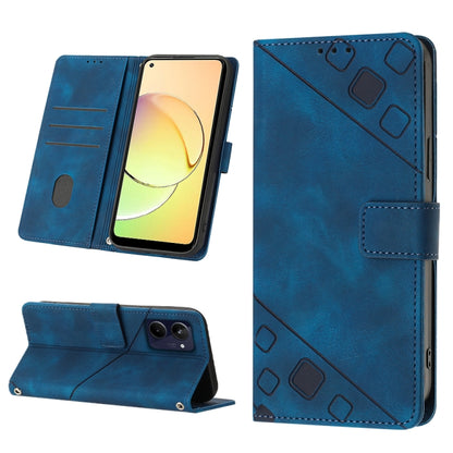 Skin-feel Embossed Leather Phone Case, For OPPO Reno6 5G, For OPPO A9 2020 / A5 2020 / A11X, For OPPO A16 / A54S, For OPPO A16K, For OPPO A57 5G 2022 / Realme V23 / Narzo 50 5G / A77 5G / K10 5G Global / A57 4G / V23i, For OPPO A57E 5G, For OPPO A58 5G...