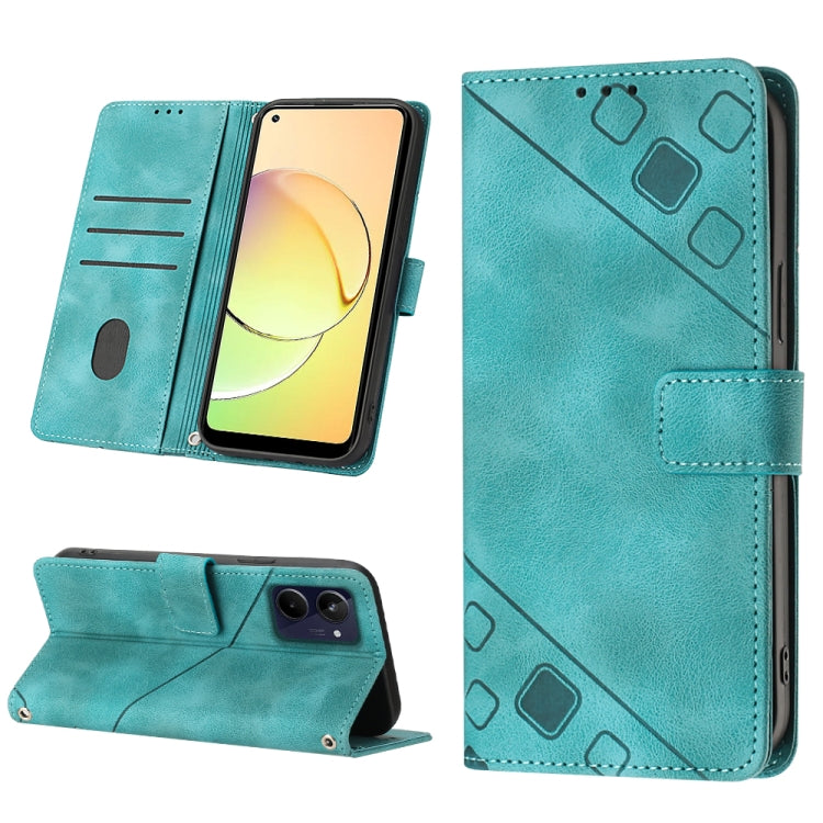 Skin-feel Embossed Leather Phone Case, For OPPO Reno6 5G, For OPPO A9 2020 / A5 2020 / A11X, For OPPO A16 / A54S, For OPPO A16K, For OPPO A57 5G 2022 / Realme V23 / Narzo 50 5G / A77 5G / K10 5G Global / A57 4G / V23i, For OPPO A57E 5G, For OPPO A58 5G...