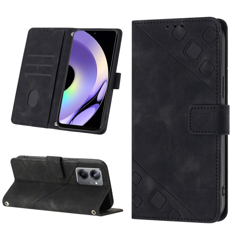 Skin-feel Embossed Leather Phone Case, For OPPO Reno6 5G, For OPPO A9 2020 / A5 2020 / A11X, For OPPO A16 / A54S, For OPPO A16K, For OPPO A57 5G 2022 / Realme V23 / Narzo 50 5G / A77 5G / K10 5G Global / A57 4G / V23i, For OPPO A57E 5G, For OPPO A58 5G...