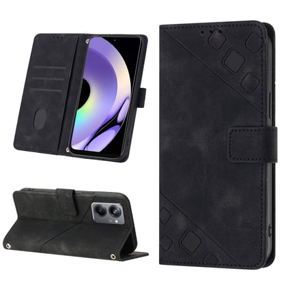 Skin-feel Embossed Leather Phone Case, For OPPO Reno6 5G, For OPPO A9 2020 / A5 2020 / A11X, For OPPO A16 / A54S, For OPPO A16K, For OPPO A57 5G 2022 / Realme V23 / Narzo 50 5G / A77 5G / K10 5G Global / A57 4G / V23i, For OPPO A57E 5G, For OPPO A58 5G...