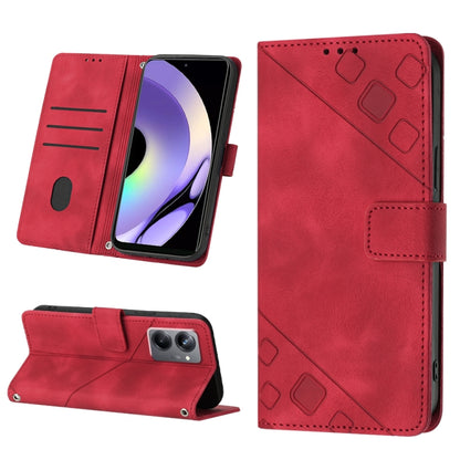 Skin-feel Embossed Leather Phone Case, For OPPO Reno6 5G, For OPPO A9 2020 / A5 2020 / A11X, For OPPO A16 / A54S, For OPPO A16K, For OPPO A57 5G 2022 / Realme V23 / Narzo 50 5G / A77 5G / K10 5G Global / A57 4G / V23i, For OPPO A57E 5G, For OPPO A58 5G...