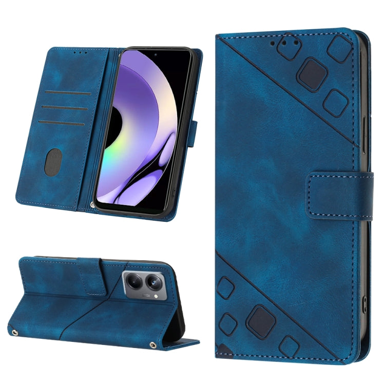 Skin-feel Embossed Leather Phone Case, For OPPO Reno6 5G, For OPPO A9 2020 / A5 2020 / A11X, For OPPO A16 / A54S, For OPPO A16K, For OPPO A57 5G 2022 / Realme V23 / Narzo 50 5G / A77 5G / K10 5G Global / A57 4G / V23i, For OPPO A57E 5G, For OPPO A58 5G...