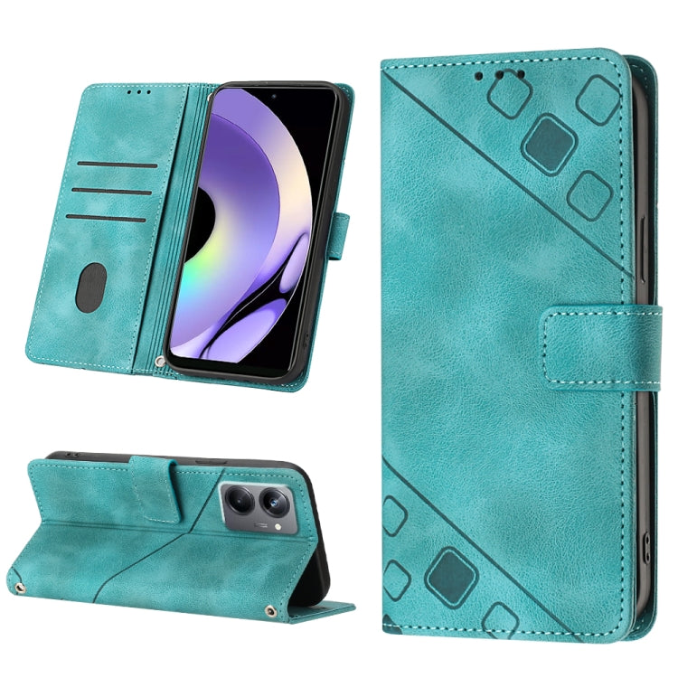 Skin-feel Embossed Leather Phone Case, For OPPO Reno6 5G, For OPPO A9 2020 / A5 2020 / A11X, For OPPO A16 / A54S, For OPPO A16K, For OPPO A57 5G 2022 / Realme V23 / Narzo 50 5G / A77 5G / K10 5G Global / A57 4G / V23i, For OPPO A57E 5G, For OPPO A58 5G...