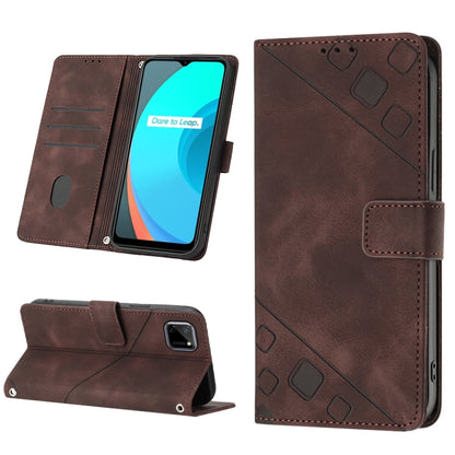 Skin-feel Embossed Leather Phone Case, For OPPO Reno6 5G, For OPPO A9 2020 / A5 2020 / A11X, For OPPO A16 / A54S, For OPPO A16K, For OPPO A57 5G 2022 / Realme V23 / Narzo 50 5G / A77 5G / K10 5G Global / A57 4G / V23i, For OPPO A57E 5G, For OPPO A58 5G...