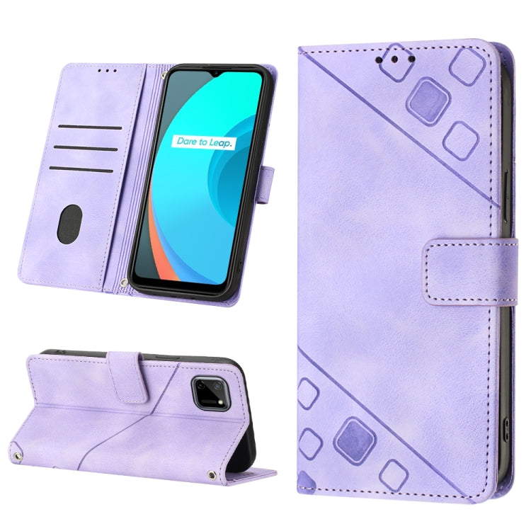 Skin-feel Embossed Leather Phone Case, For OPPO Reno6 5G, For OPPO A9 2020 / A5 2020 / A11X, For OPPO A16 / A54S, For OPPO A16K, For OPPO A57 5G 2022 / Realme V23 / Narzo 50 5G / A77 5G / K10 5G Global / A57 4G / V23i, For OPPO A57E 5G, For OPPO A58 5G...