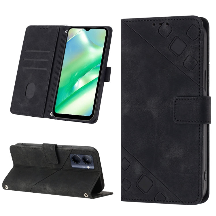 Skin-feel Embossed Leather Phone Case, For OPPO Reno6 5G, For OPPO A9 2020 / A5 2020 / A11X, For OPPO A16 / A54S, For OPPO A16K, For OPPO A57 5G 2022 / Realme V23 / Narzo 50 5G / A77 5G / K10 5G Global / A57 4G / V23i, For OPPO A57E 5G, For OPPO A58 5G...