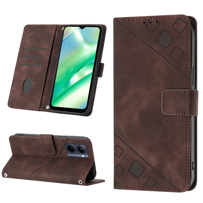 Skin-feel Embossed Leather Phone Case, For OPPO Reno6 5G, For OPPO A9 2020 / A5 2020 / A11X, For OPPO A16 / A54S, For OPPO A16K, For OPPO A57 5G 2022 / Realme V23 / Narzo 50 5G / A77 5G / K10 5G Global / A57 4G / V23i, For OPPO A57E 5G, For OPPO A58 5G...