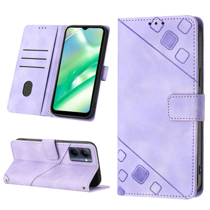 Skin-feel Embossed Leather Phone Case, For OPPO Reno6 5G, For OPPO A9 2020 / A5 2020 / A11X, For OPPO A16 / A54S, For OPPO A16K, For OPPO A57 5G 2022 / Realme V23 / Narzo 50 5G / A77 5G / K10 5G Global / A57 4G / V23i, For OPPO A57E 5G, For OPPO A58 5G...
