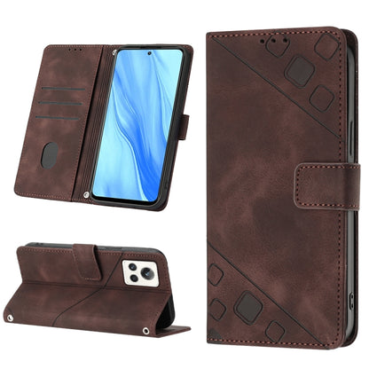 Skin-feel Embossed Leather Phone Case, For OPPO Reno6 5G, For OPPO A9 2020 / A5 2020 / A11X, For OPPO A16 / A54S, For OPPO A16K, For OPPO A57 5G 2022 / Realme V23 / Narzo 50 5G / A77 5G / K10 5G Global / A57 4G / V23i, For OPPO A57E 5G, For OPPO A58 5G...