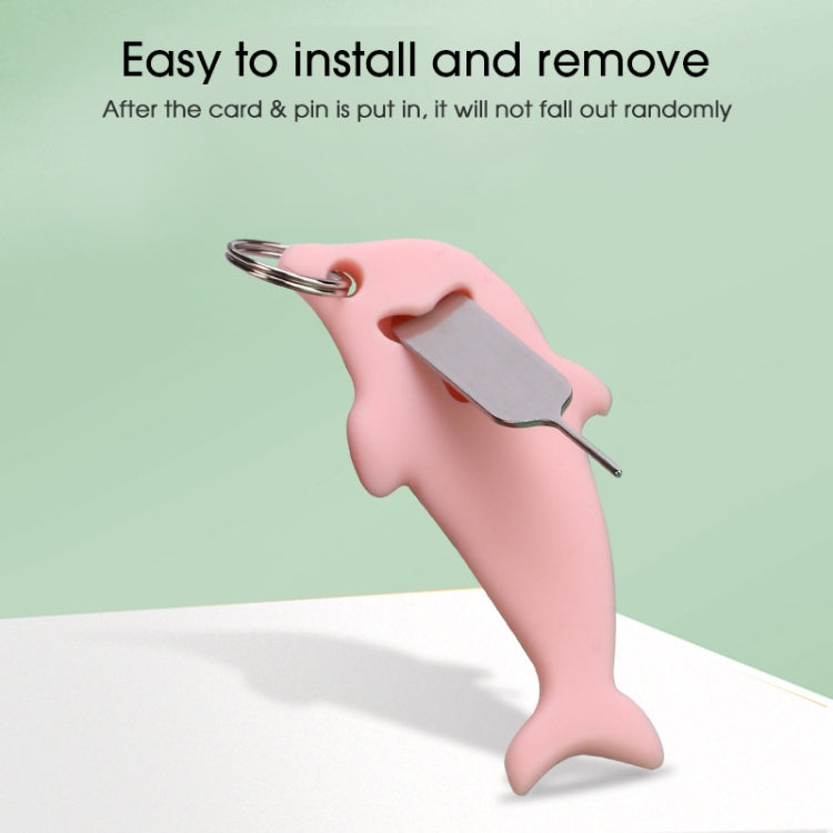 3pcs 2 in 1 Phone Tablet Card Removal Needle Dolphin Shape Card Opening Needle Cover