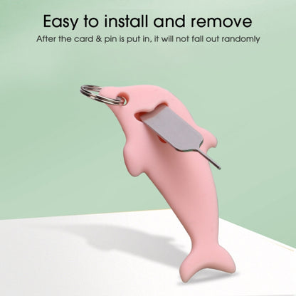 3pcs 2 in 1 Phone Tablet Card Removal Needle Dolphin Shape Card Opening Needle Cover