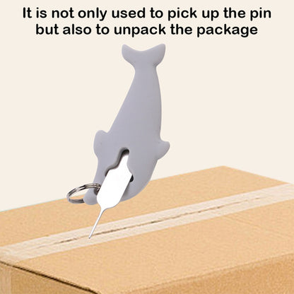 3pcs 2 in 1 Phone Tablet Card Removal Needle Dolphin Shape Card Opening Needle Cover