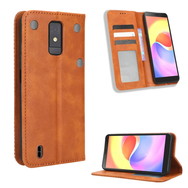 Magnetic Buckle Retro Texture Leather Phone Case, For Samsung Galaxy M13 4G / M23 5G, For Xiaomi 13 Lite / Civi 2 5G, For OnePlus 11R / Ace 2, For OnePlus Ace 2V, For Umidigi A13 Pro 5G, For ZTE Blade A32, For ZTE Blade V40 Design