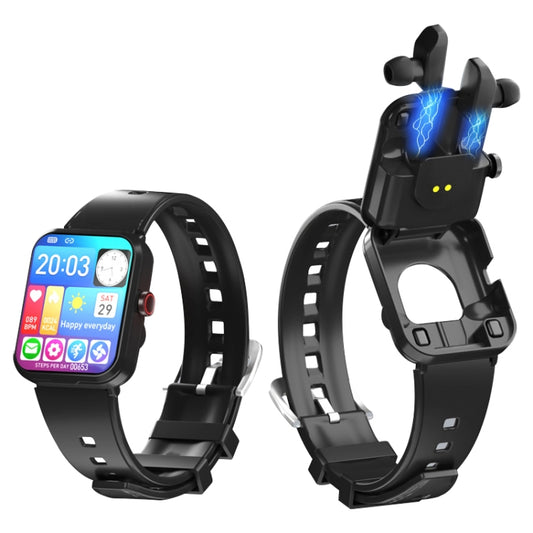 Écouteurs TWS S6 avec Bracelet intelligent 1,91 pouce - Prise en charge des appels Bluetooth et du suivi de santé