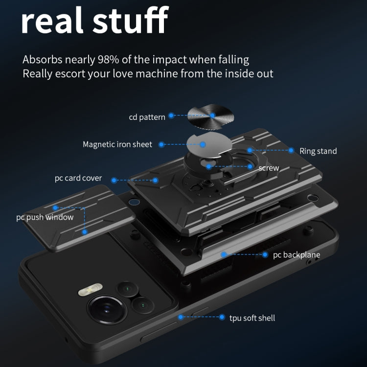 Sliding Camshield TPU+PC Phone Case with Card Slot, For Motorola Edge 30 Ultra 5G, For OPPO A17 4G, For Realme 10 4G, For Samsung Galaxy A14 5G / 4G