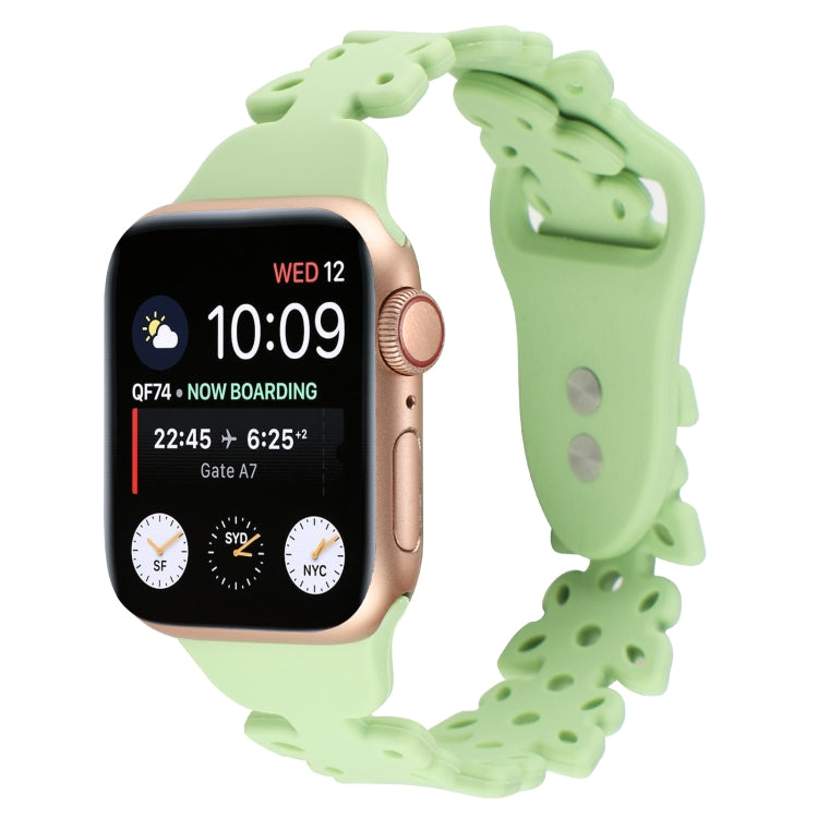 Butterfly Hollow Silicone Watch Band, For Apple Watch Series 8&7 45mm, For Apple Watch Series 8&7 41mm