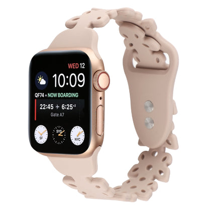 Butterfly Hollow Silicone Watch Band, For Apple Watch Series 8&7 45mm, For Apple Watch Series 8&7 41mm
