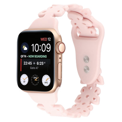 Butterfly Hollow Silicone Watch Band, For Apple Watch Series 8&7 45mm, For Apple Watch Series 8&7 41mm
