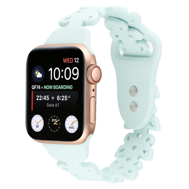 Butterfly Hollow Silicone Watch Band, For Apple Watch Series 8&7 45mm, For Apple Watch Series 8&7 41mm