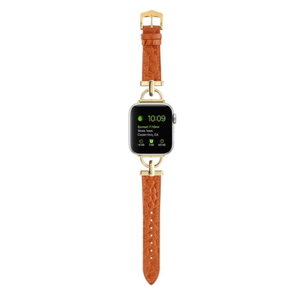 D-Buckle Cocodile Genuine Leather Watch Band, For Apple Watch Series 8&7 45mm, For Apple Watch Series 8&7 41mm