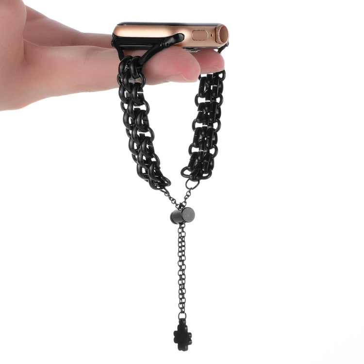 Dual-row Chain Metal Watch Band, For Apple Watch Series 8&7 45mm, For Apple Watch Series 8&7 41mm