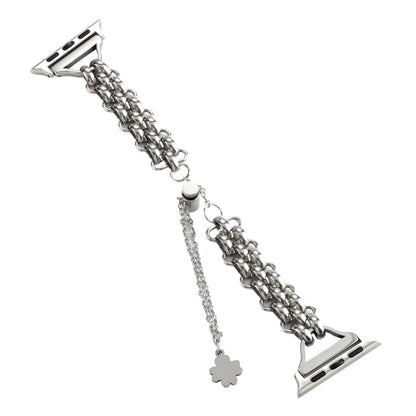 Dual-row Chain Metal Watch Band, For Apple Watch Series 8&7 45mm, For Apple Watch Series 8&7 41mm
