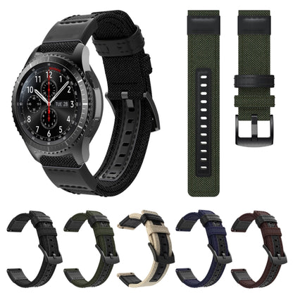 Universal Nylon Leather Watch Band, 20mm, 22mm