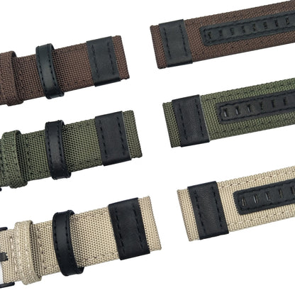 Universal Nylon Leather Watch Band, 20mm, 22mm