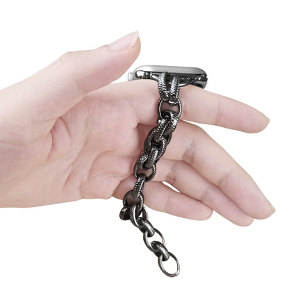 Metal Ripple Twist Chain Watch Band, For Apple Watch Ultra 49mm / Series 8&7 45mm / SE 2&6&SE&5&4 44mm / 3&2&1 42mm, For Apple Watch Series 8&7 41mm / SE 2&6&SE&5&4 40mm / 3&2&1 38mm