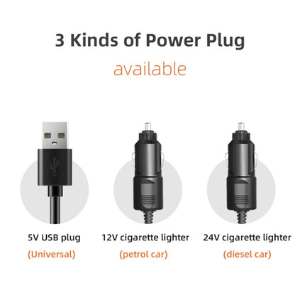 F4310 360-Degree Rotating Adjustable Car Three-Head Fan, F4310 USB Universal, F4310 12V Cigarette Lighter, F4310 24V Cigarette Lighter