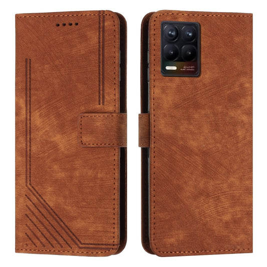 Skin Feel Stripe Pattern Leather Phone Case with Lanyard, For Realme 8 / 8 Pro, For Realme 8 5G / V13 5G, For Realme 9 Pro / 9 5G EU / V25, For Realme 9 Pro+ / 9 4G, For Realme 9i / OPPO A36 / A76, For Realme 10 4G, For Realme 10 Pro 5G                ...