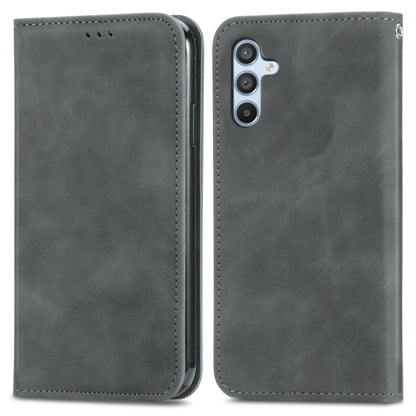 Retro Skin Feel Magnetic Leather Phone Case, For Samsung Galaxy A14 5G, For Samsung Galaxy A54 5G, For Honor Magic5 Lite, For Kyocera Android One S10, For Realme C55, For Xiaomi 13 Lite