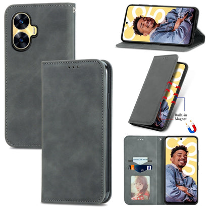 Retro Skin Feel Magnetic Leather Phone Case, For Samsung Galaxy A14 5G, For Samsung Galaxy A54 5G, For Honor Magic5 Lite, For Kyocera Android One S10, For Realme C55, For Xiaomi 13 Lite