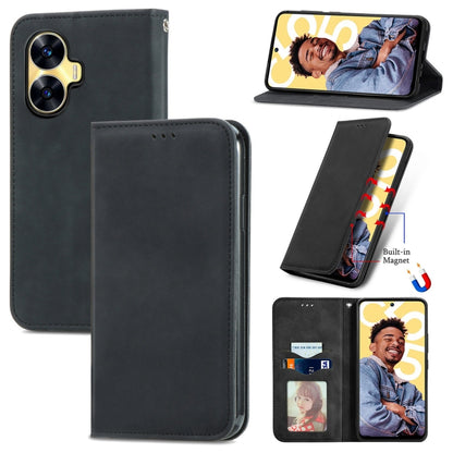 Retro Skin Feel Magnetic Leather Phone Case, For Samsung Galaxy A14 5G, For Samsung Galaxy A54 5G, For Honor Magic5 Lite, For Kyocera Android One S10, For Realme C55, For Xiaomi 13 Lite