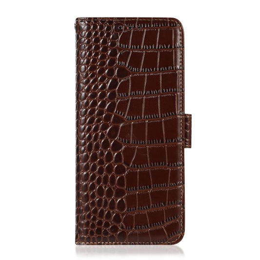 Crocodile Top Layer Cowhide Leather Phone Case, For Motorola Edge 60 Fusion / 60 Pro / 60, For Motorola Moto G15 4G / G05, For Motorola Moto G75 5G, For Motorola Moto G35, For Motorola Edge 50 Global, For Motorola Edge 50 Neo, For Motorola Moto G04 / G...