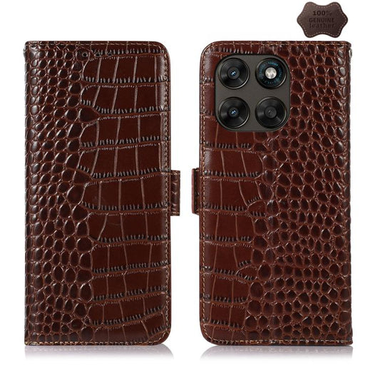 Crocodile Top Layer Cowhide Leather Phone Case, For Motorola Moto G Max/G87/G77/G67 5G, For Motorola Moto X70 Air Pro 5G, For Motorola Edge 70 Fusion 5G, For Motorola Edge 70 5G, For Motorola Edge 60 Neo 5G, For Motorola Moto G06 4G