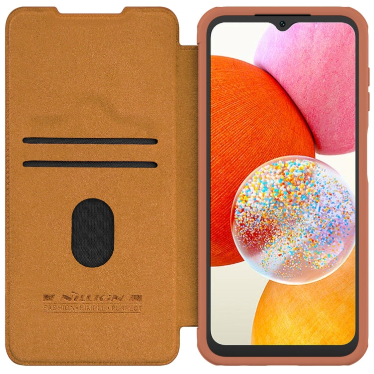 Coque de téléphone en cuir NILLKIN QIN Series Pro avec cache-caméra coulissant, pour Samsung Galaxy A14 4G