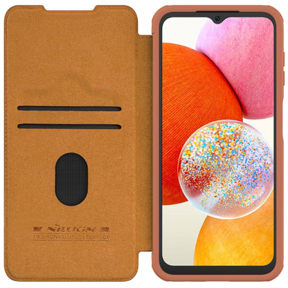 Coque de téléphone en cuir NILLKIN QIN Series Pro avec cache-caméra coulissant, pour Samsung Galaxy A14 4G