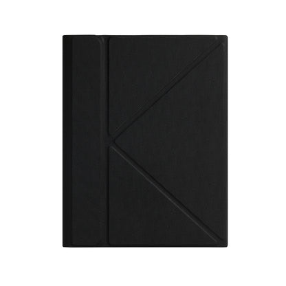 B10S Triangle Holder Three-color Backlight Bluetooth Keyboard Leather Case, With Three-color Backlight
