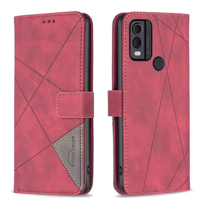 Magnetic Buckle Rhombus Texture Leather Phone Case, For Nokia C12, For Nokia C22, For Nokia C32, For Realme C33, For Motorola Edge 40 Pro 5G / Moto X40