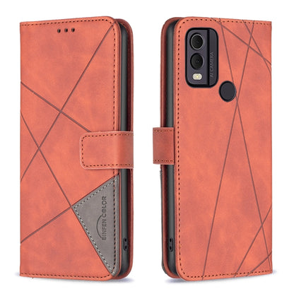 Magnetic Buckle Rhombus Texture Leather Phone Case, For Nokia C12, For Nokia C22, For Nokia C32, For Realme C33, For Motorola Edge 40 Pro 5G / Moto X40