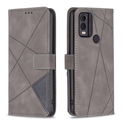 Magnetic Buckle Rhombus Texture Leather Phone Case, For Nokia C12, For Nokia C22, For Nokia C32, For Realme C33, For Motorola Edge 40 Pro 5G / Moto X40
