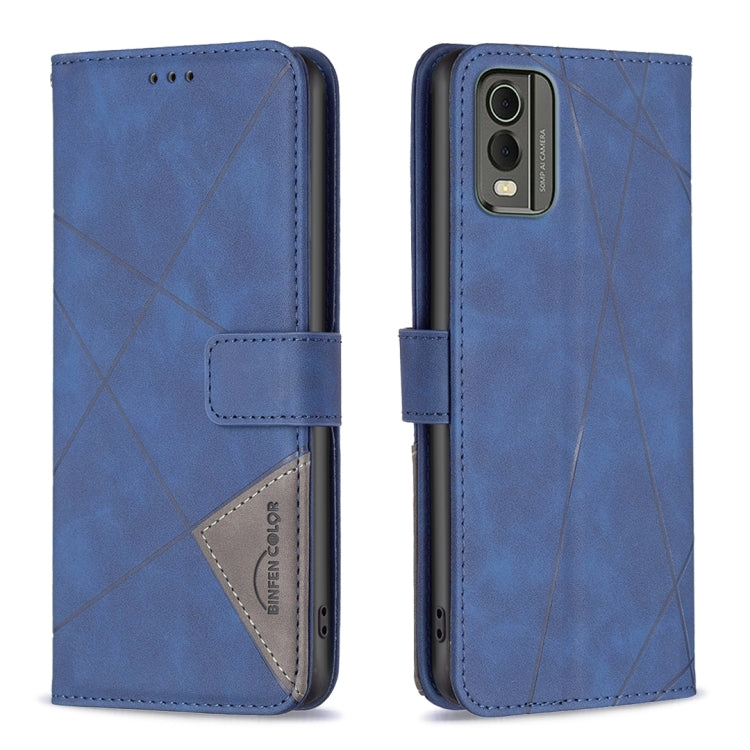 Magnetic Buckle Rhombus Texture Leather Phone Case, For Nokia C12, For Nokia C22, For Nokia C32, For Realme C33, For Motorola Edge 40 Pro 5G / Moto X40