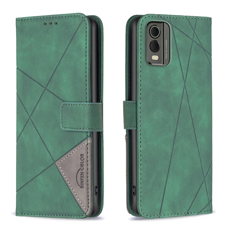 Magnetic Buckle Rhombus Texture Leather Phone Case, For Nokia C12, For Nokia C22, For Nokia C32, For Realme C33, For Motorola Edge 40 Pro 5G / Moto X40