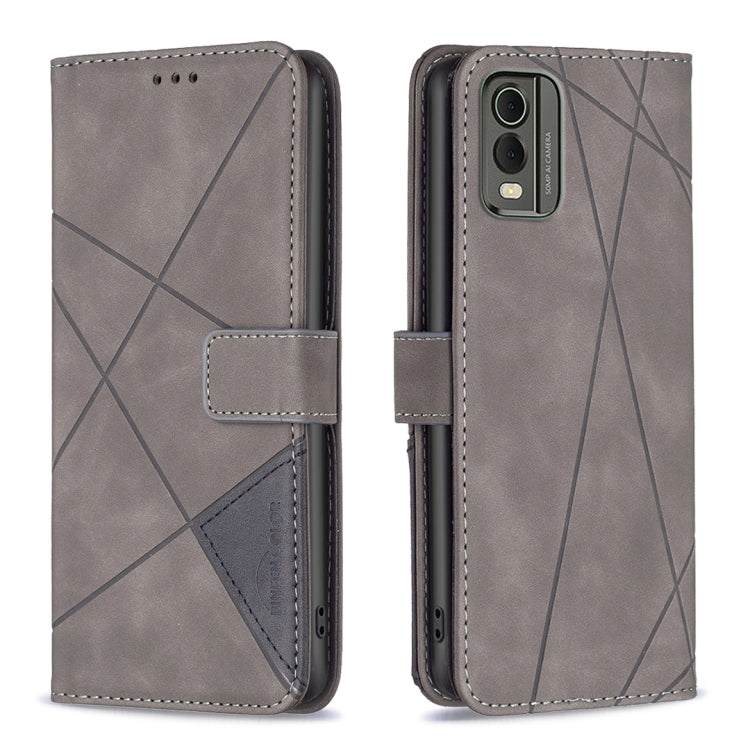 Magnetic Buckle Rhombus Texture Leather Phone Case, For Nokia C12, For Nokia C22, For Nokia C32, For Realme C33, For Motorola Edge 40 Pro 5G / Moto X40