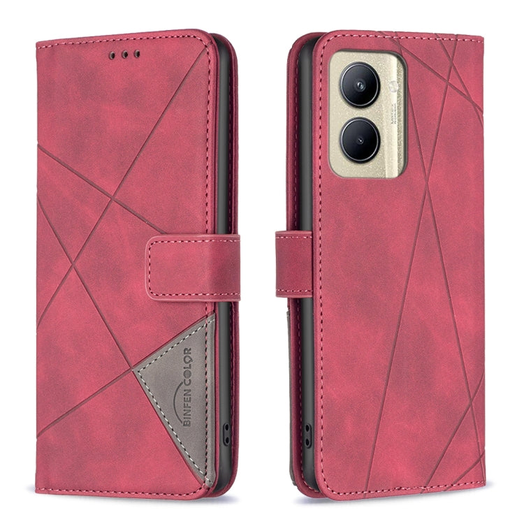 Magnetic Buckle Rhombus Texture Leather Phone Case, For Nokia C12, For Nokia C22, For Nokia C32, For Realme C33, For Motorola Edge 40 Pro 5G / Moto X40