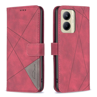 Magnetic Buckle Rhombus Texture Leather Phone Case, For Nokia C12, For Nokia C22, For Nokia C32, For Realme C33, For Motorola Edge 40 Pro 5G / Moto X40